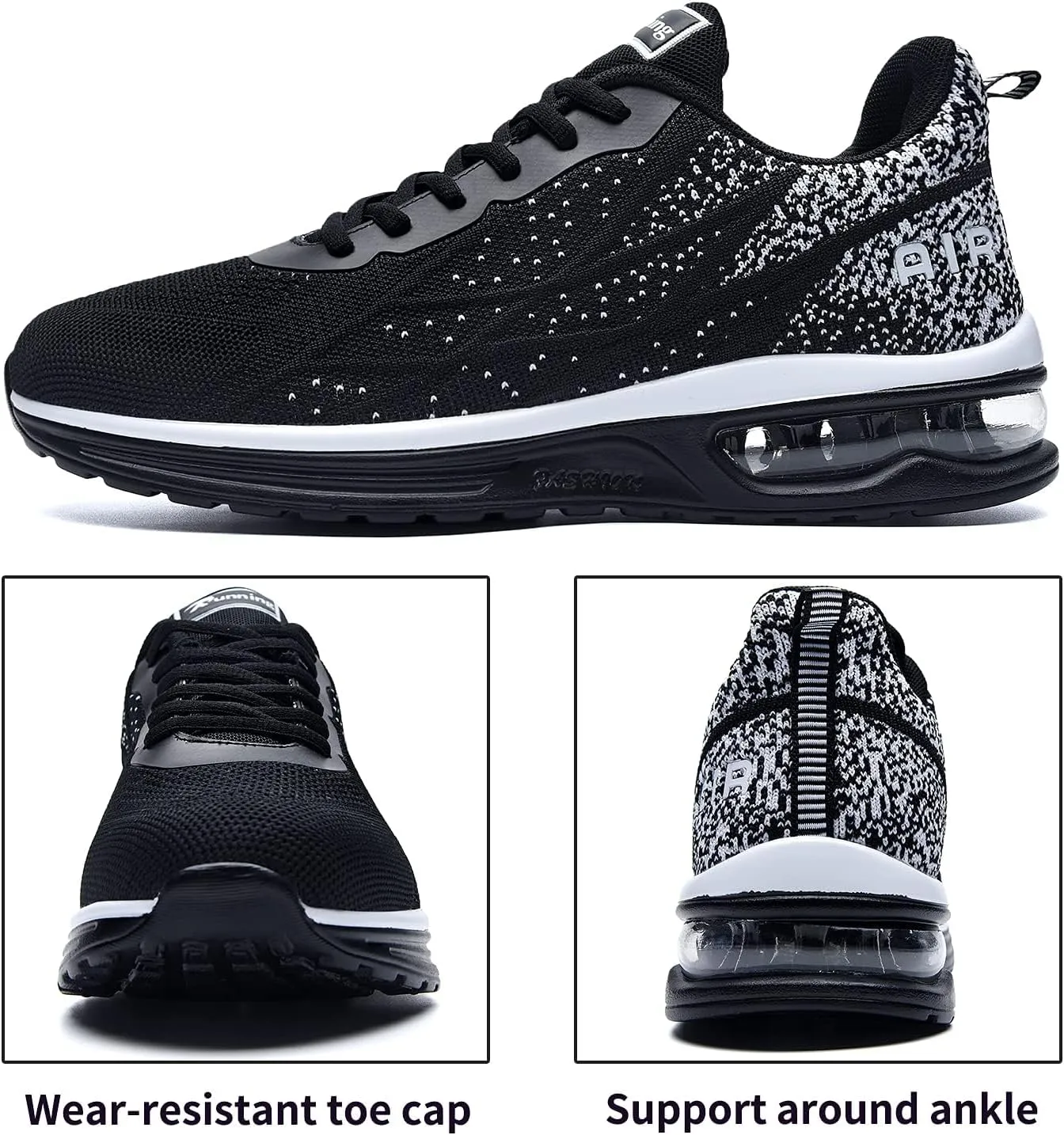 Autper Mens Athletic Running Tennis Shoes Lightweight Sport Gym Jogging Walking Sneakers US 7-US 12.5