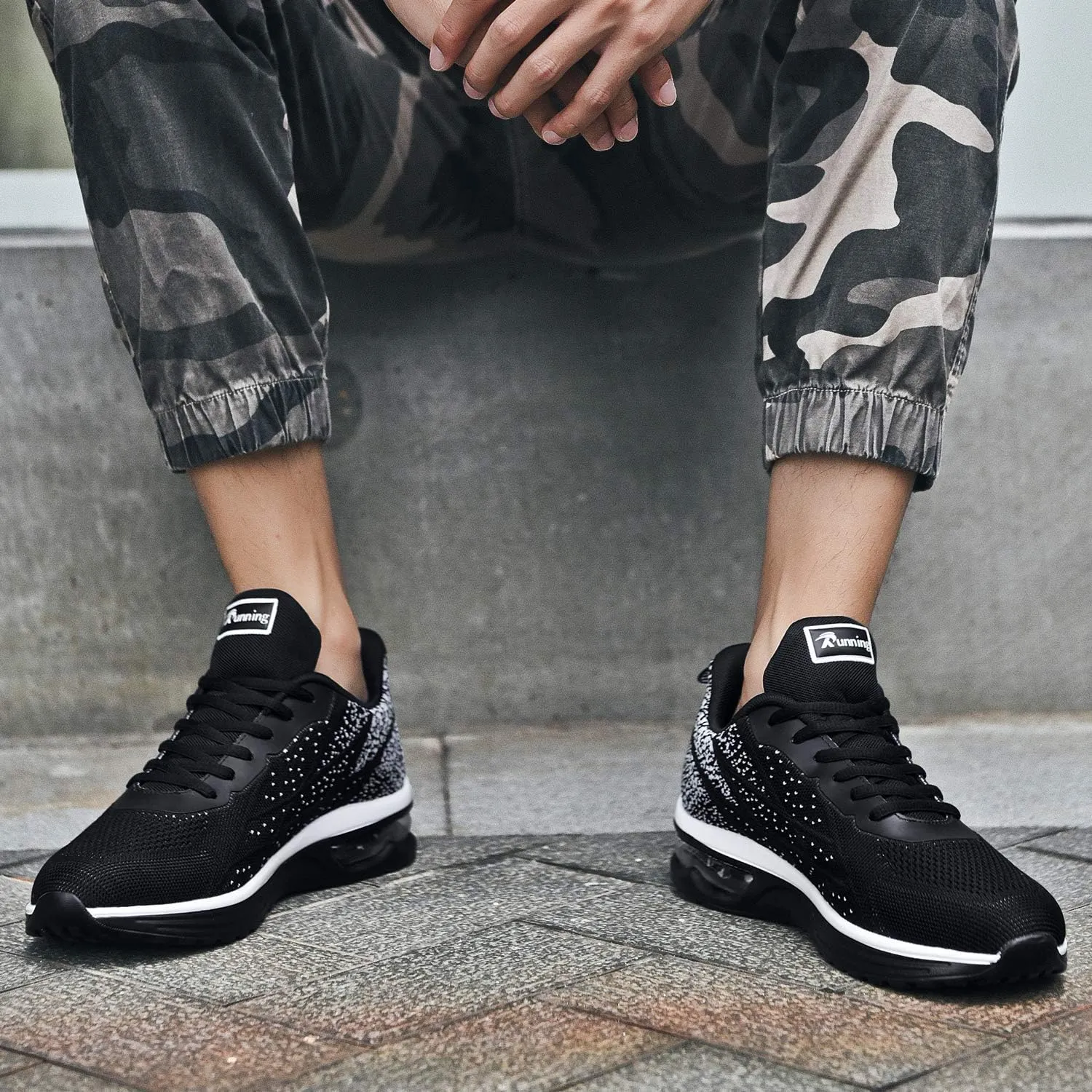 Autper Mens Athletic Running Tennis Shoes Lightweight Sport Gym Jogging Walking Sneakers US 7-US 12.5