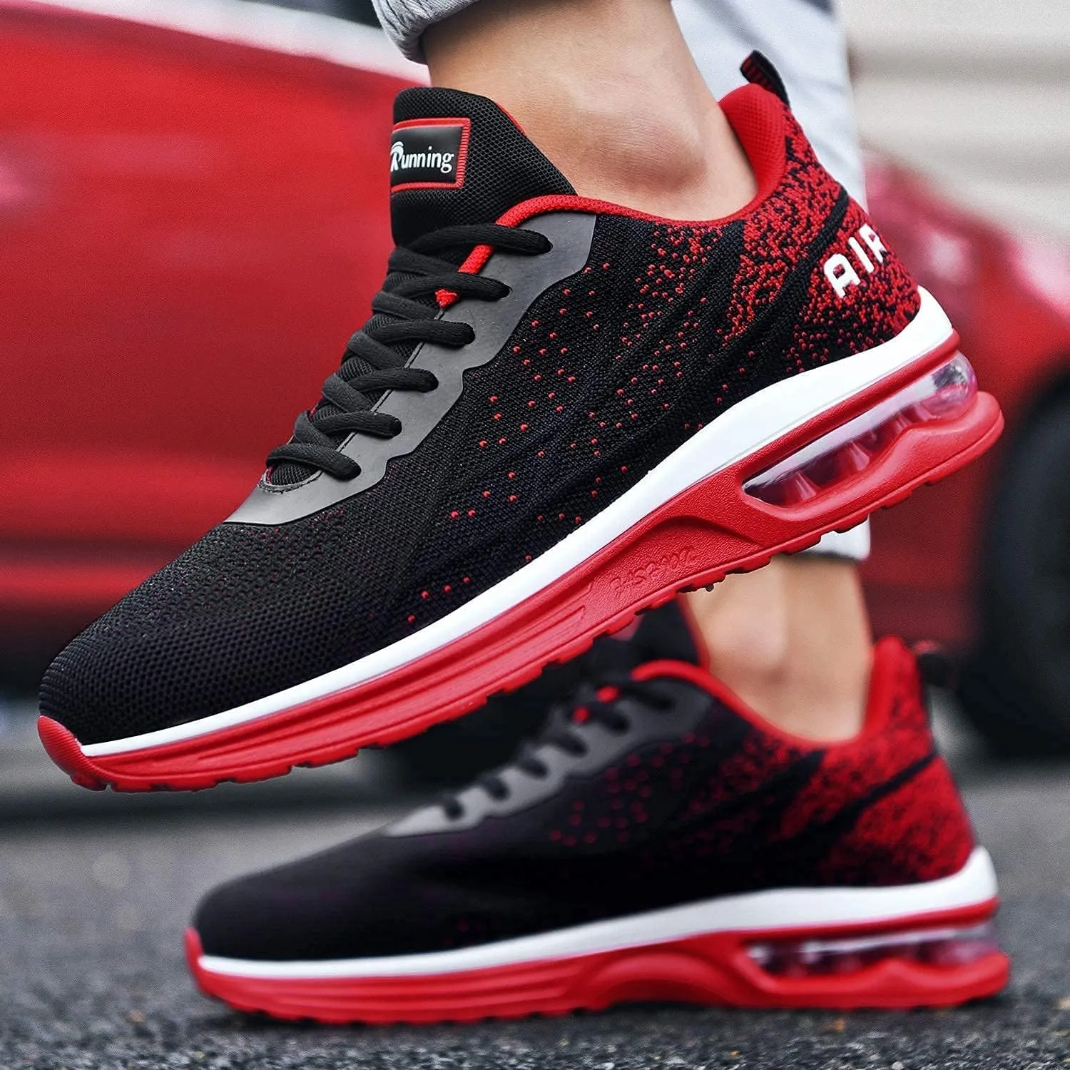 Autper Mens Athletic Running Tennis Shoes Lightweight Sport Gym Jogging Walking Sneakers US 7-US 12.5