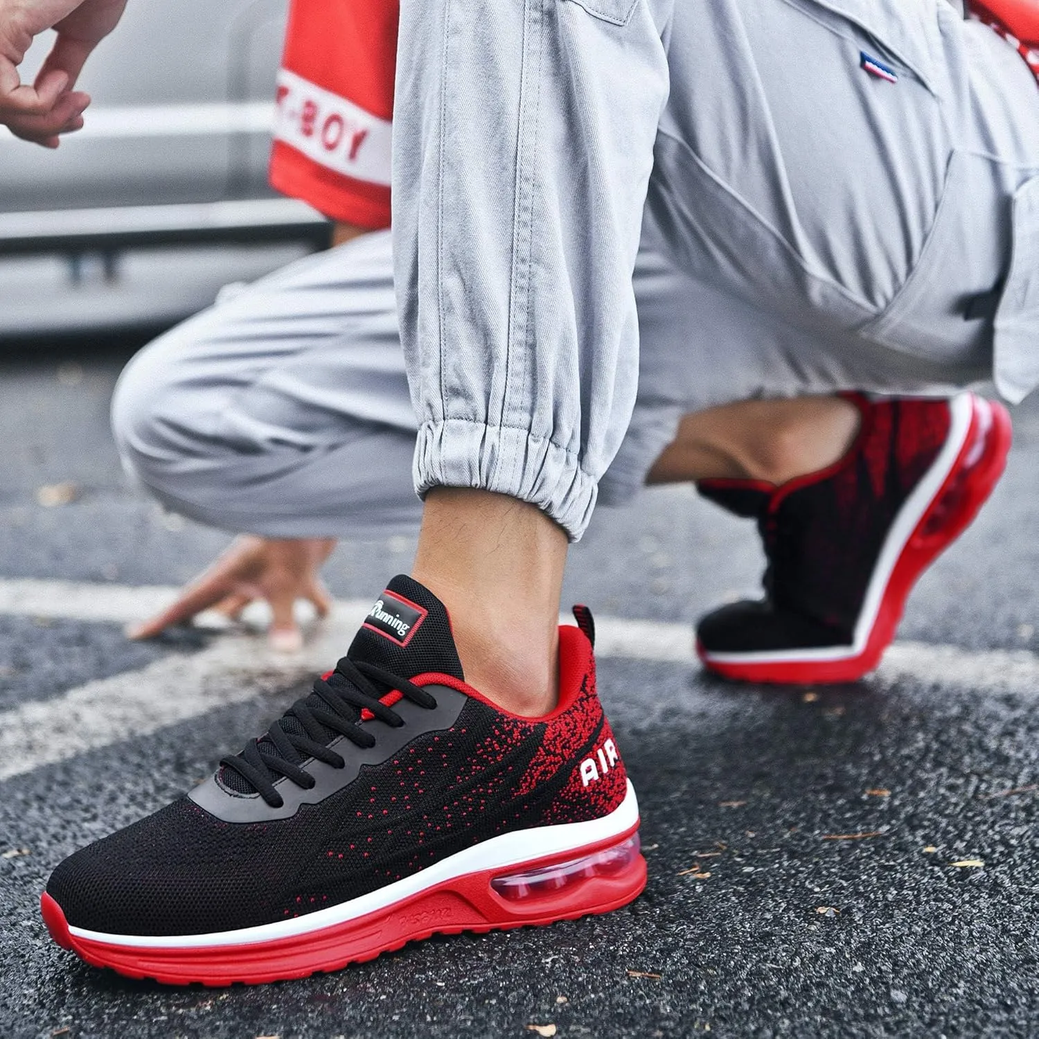 Autper Mens Athletic Running Tennis Shoes Lightweight Sport Gym Jogging Walking Sneakers US 7-US 12.5