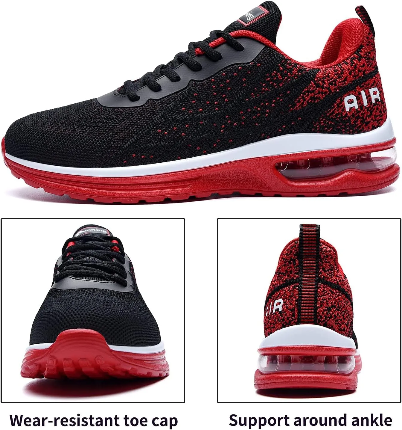 Autper Mens Athletic Running Tennis Shoes Lightweight Sport Gym Jogging Walking Sneakers US 7-US 12.5