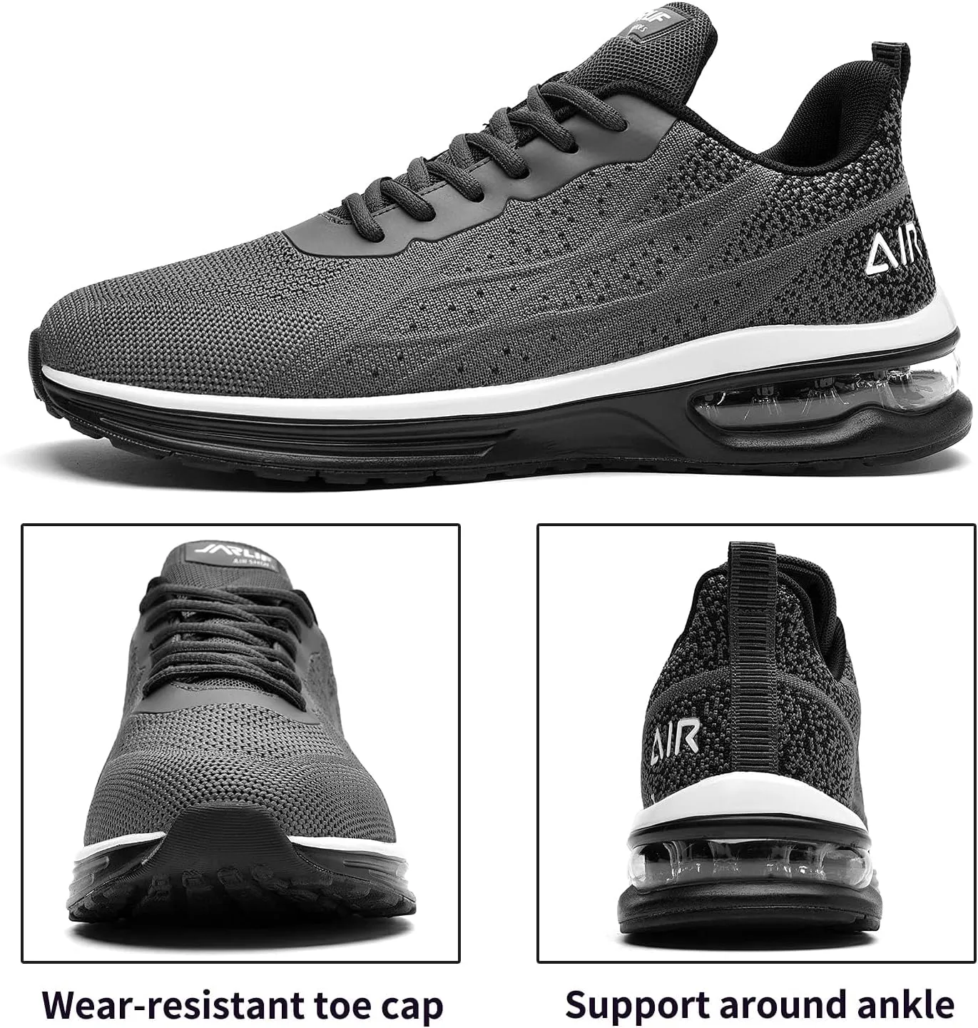 Autper Mens Athletic Running Tennis Shoes Lightweight Sport Gym Jogging Walking Sneakers US 7-US 12.5