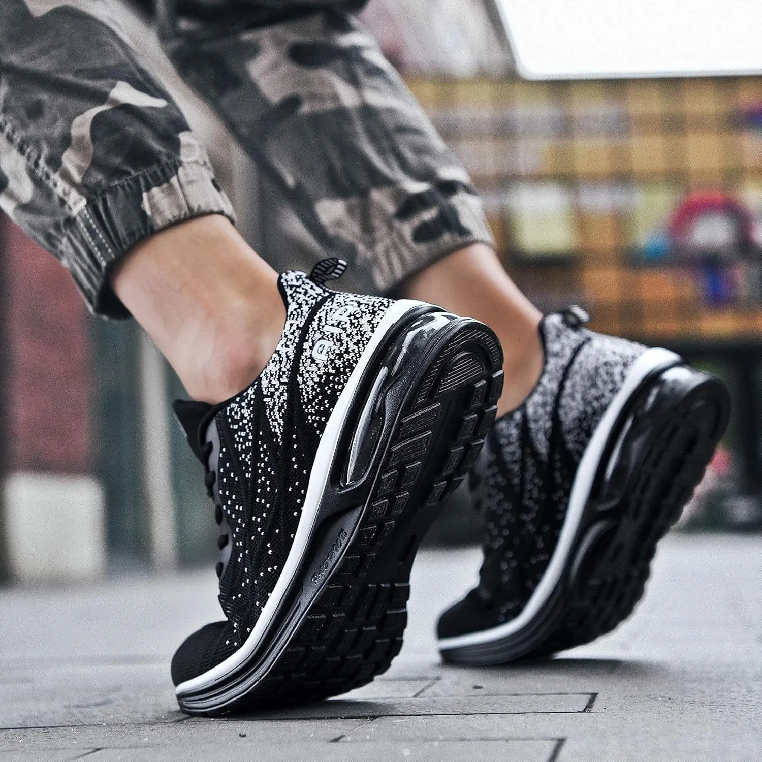 Autper Mens Athletic Running Tennis Shoes Lightweight Sport Gym Jogging Walking Sneakers US 7-US 12.5