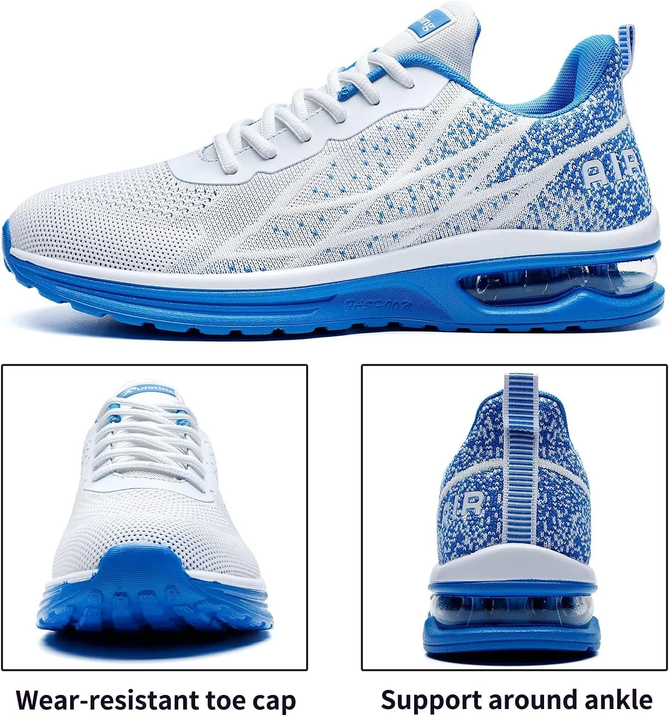 Autper Mens Athletic Running Tennis Shoes Lightweight Sport Gym Jogging Walking Sneakers US 7-US 12.5