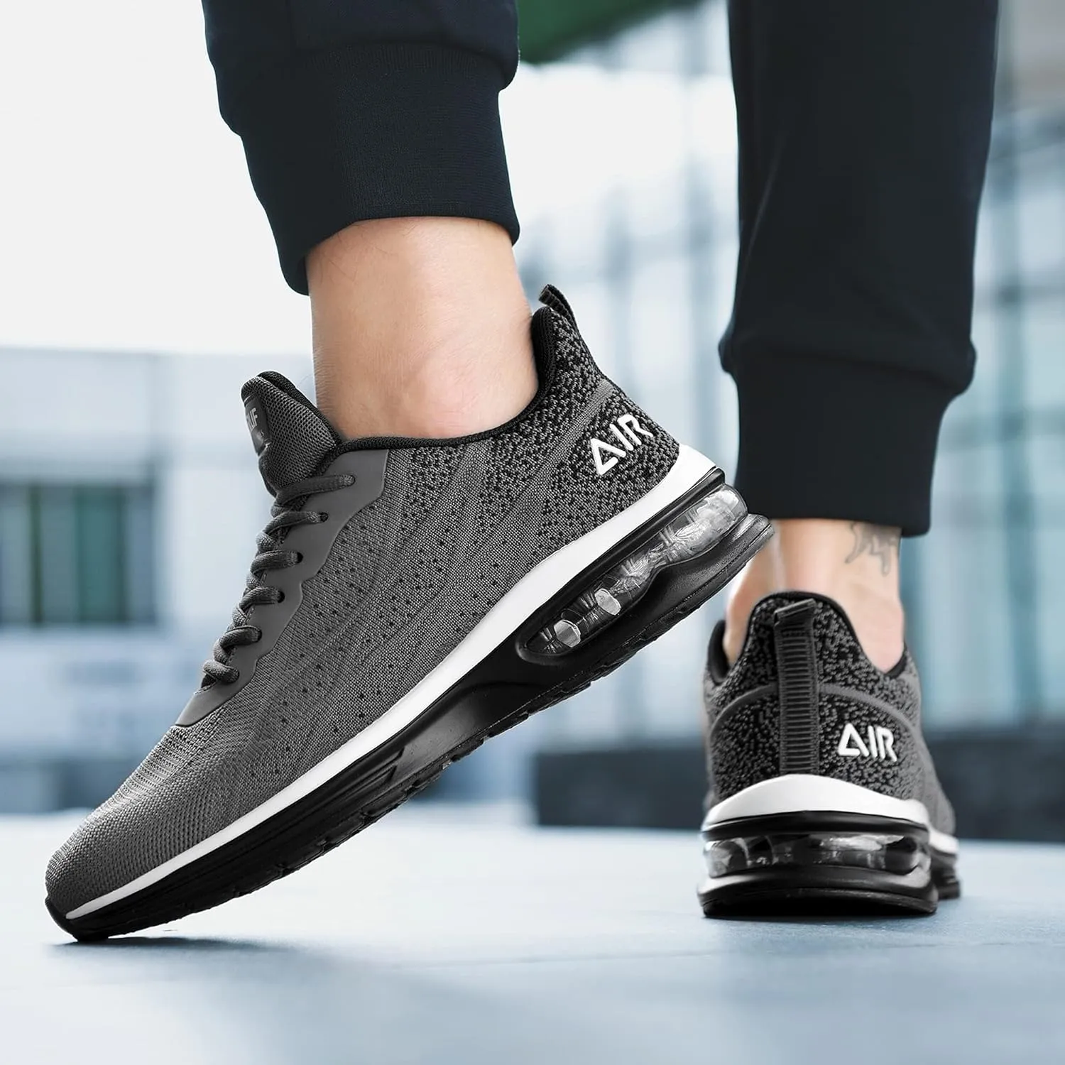 Autper Mens Athletic Running Tennis Shoes Lightweight Sport Gym Jogging Walking Sneakers US 7-US 12.5