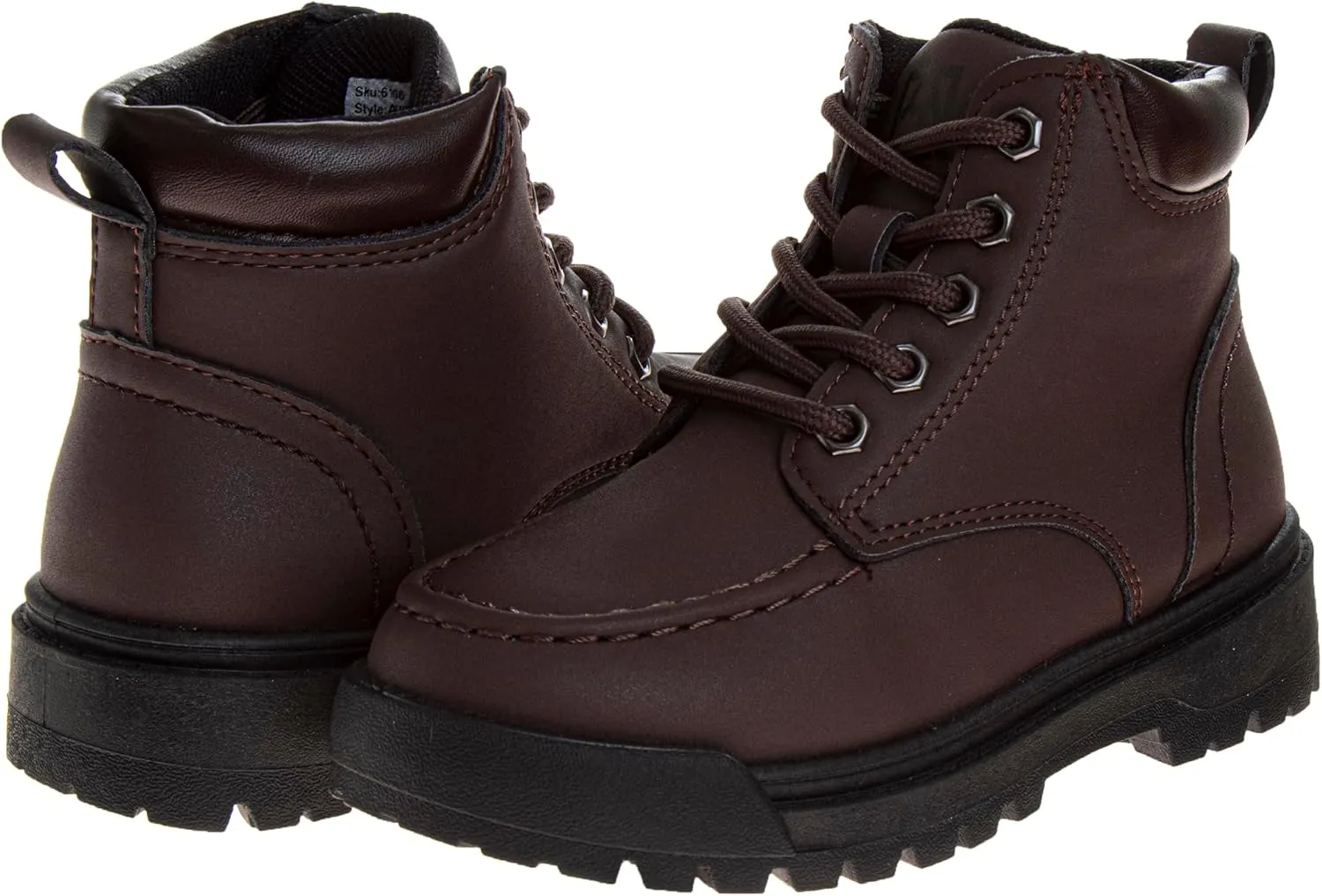 Avalanche Boy's Lace Up Construction Work Boots Outdoor Waterproof Hike Rugged Shoes-Toddler to Big Kid