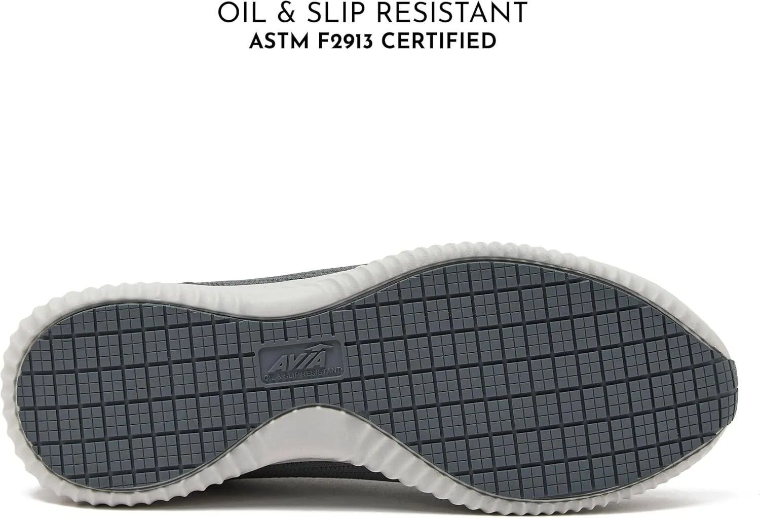 Avia Anchor SR Mesh Slip On Black Non Slip Shoes for Men, Water Resistant Mens Work Shoes & Restaurant or Food Service Sneakers - Med or Wide Comfortable Slip Resistant Work Shoes Men, Safety Footwear