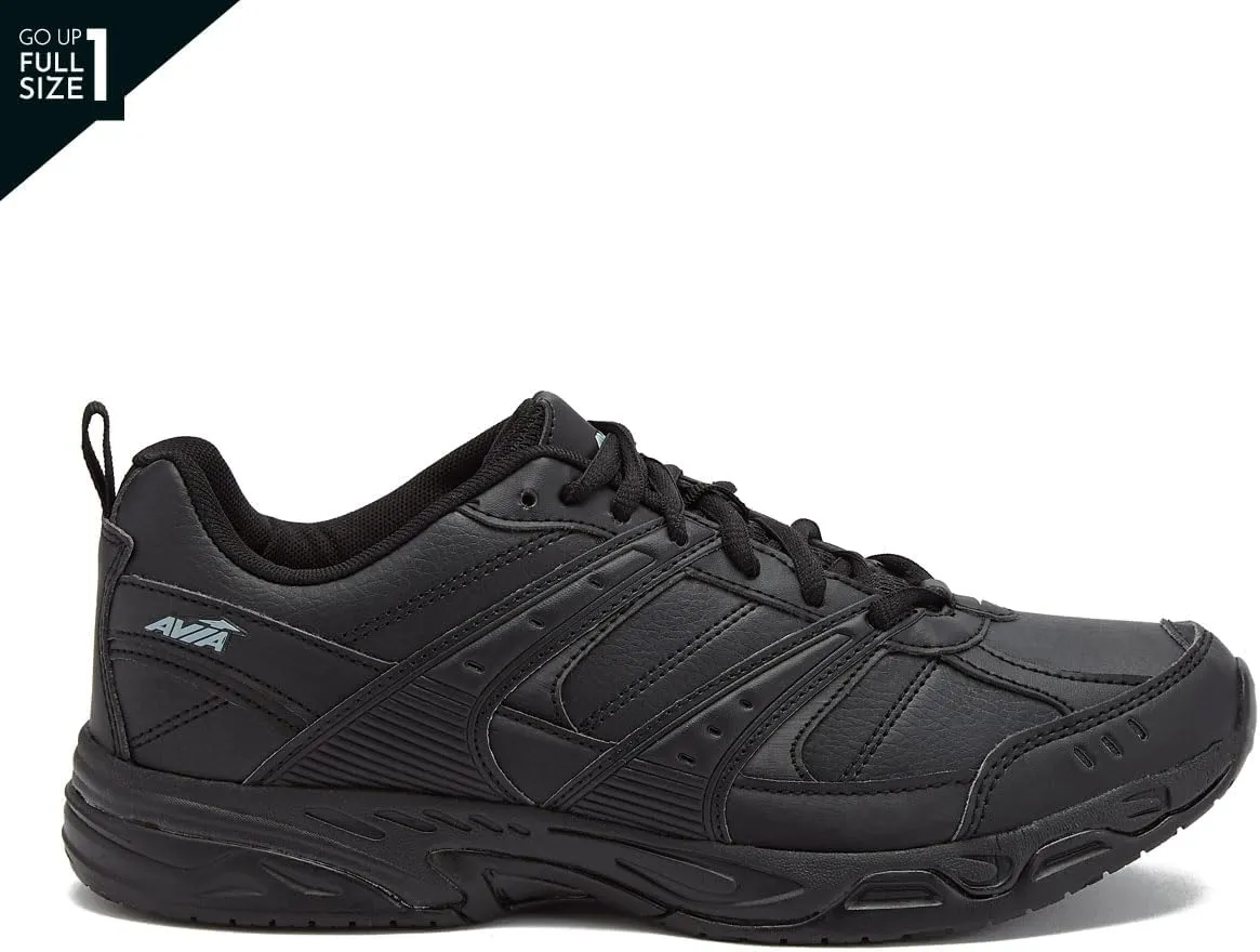 Avia Avi-Union II Non Slip Shoes for Men - Comfort Restaurant Work, Black or White Slip Resistant Shoes, Medium, Wide or Extra Wide