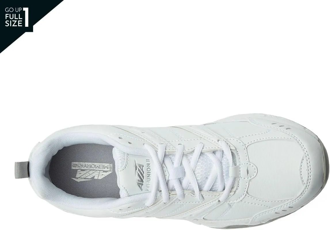 Avia Avi-Union II Non Slip Shoes for Men - Comfort Restaurant Work, Black or White Slip Resistant Shoes, Medium, Wide or Extra Wide
