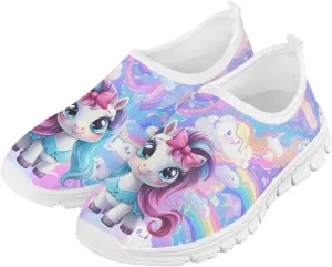 Axolotl Shoes for Girls Little Kid Sneakers Cartoon Print Running Shoes for Girls