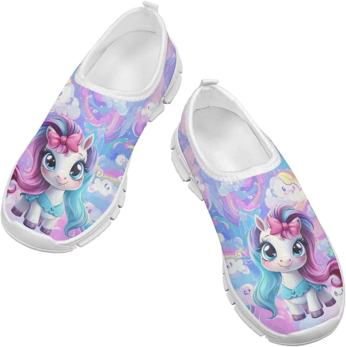 Axolotl Shoes for Girls Little Kid Sneakers Cartoon Print Running Shoes for Girls