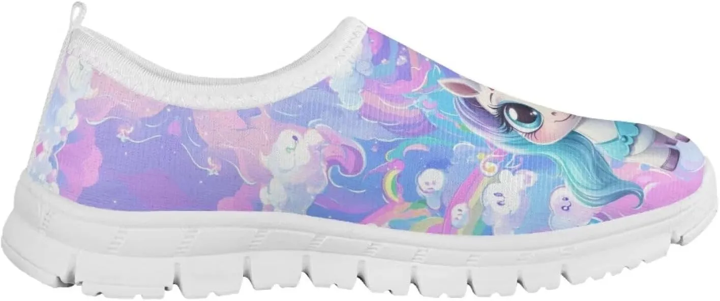 Axolotl Shoes for Girls Little Kid Sneakers Cartoon Print Running Shoes for Girls