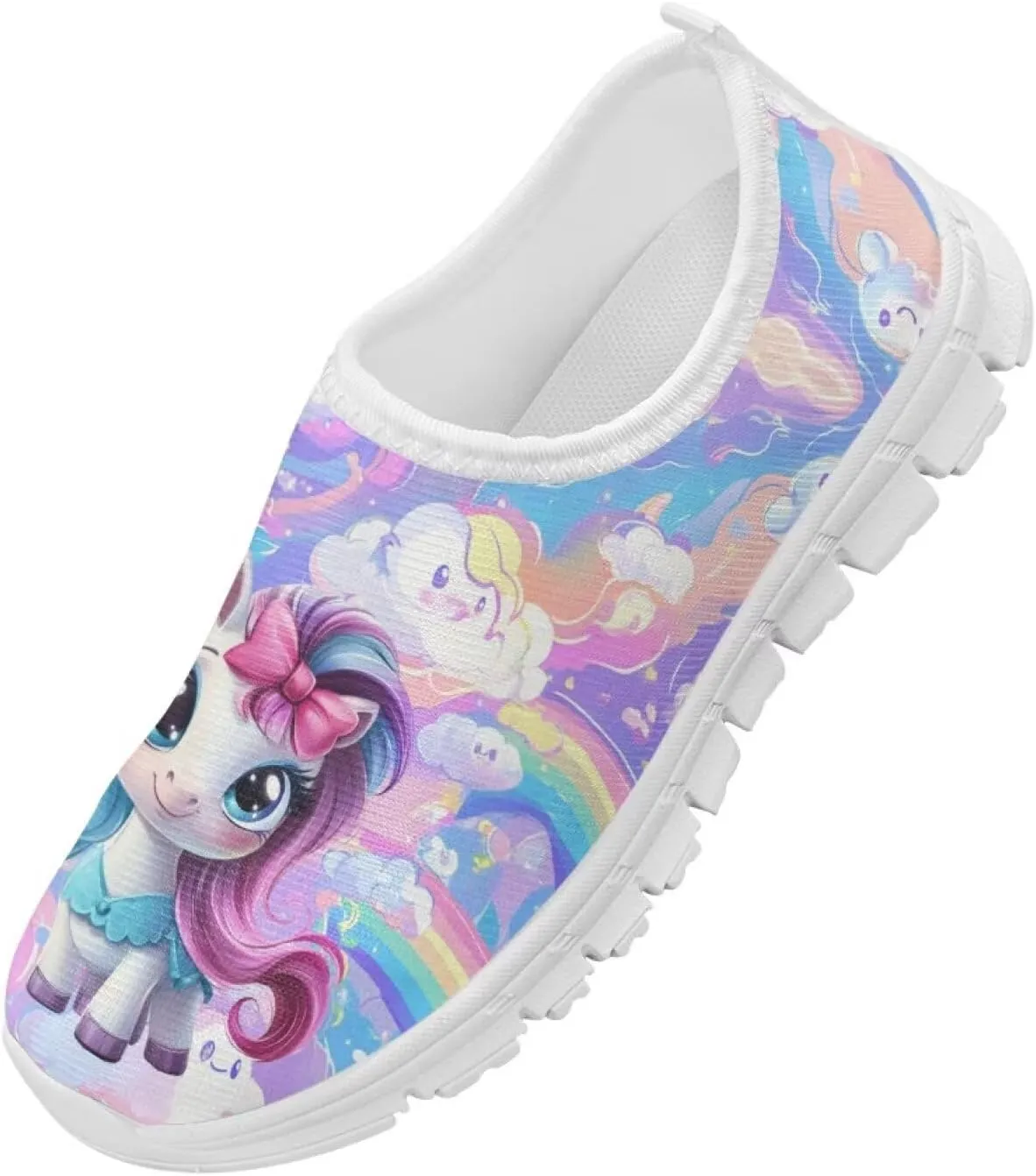 Axolotl Shoes for Girls Little Kid Sneakers Cartoon Print Running Shoes for Girls