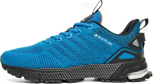 BAASPLOA Mens Trail Running Shoes Non Slip Walking Hiking Shoes for Men Tennis Golf Shoes Men Gym Workout Athletic Shoes