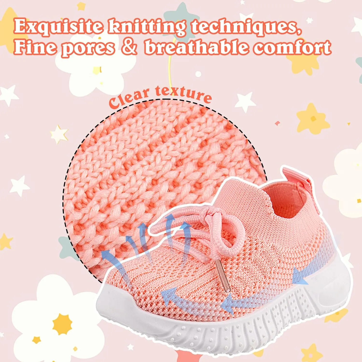 Baby Boy Girl First Walking Shoes Toddler Infant Mesh Sneakers Breathable Lightweight Non-slip Rubber Sole Summer