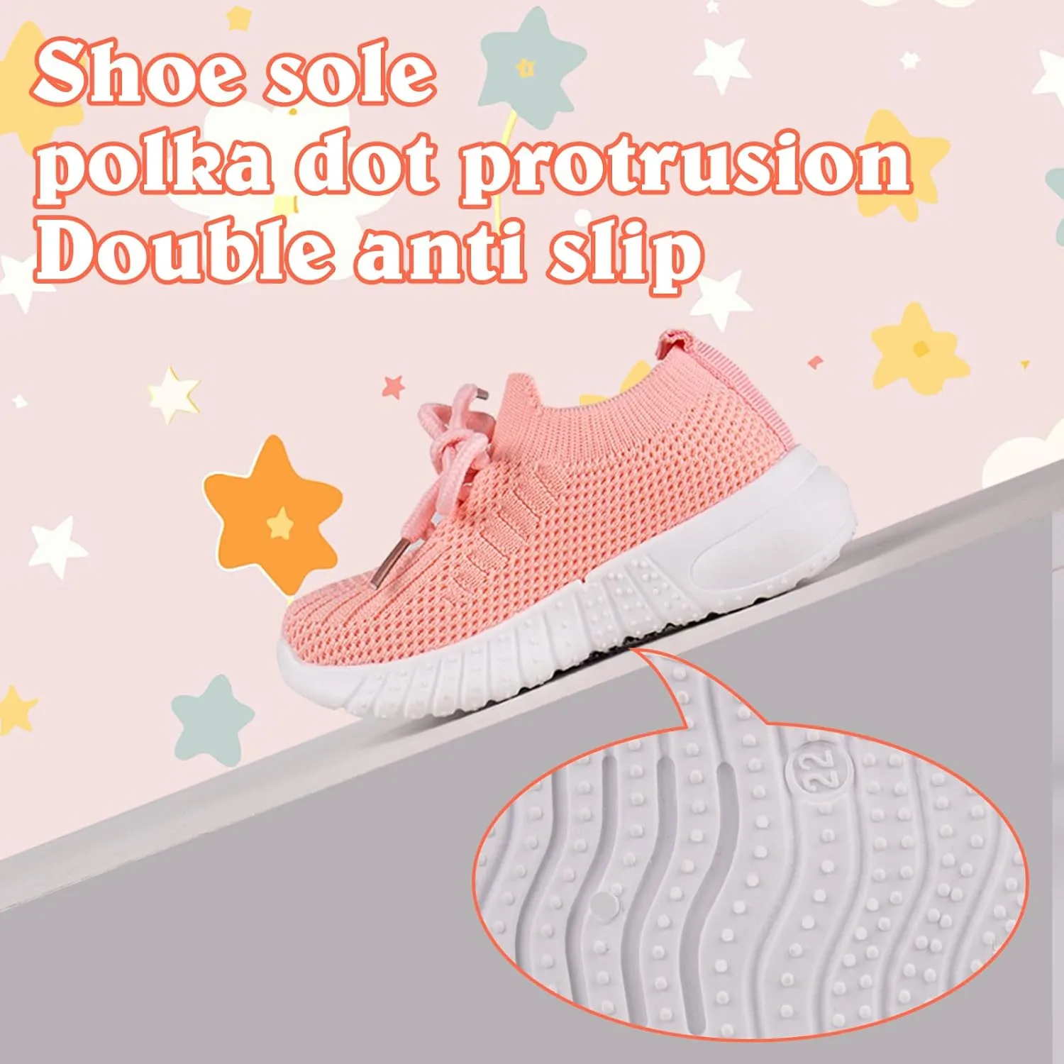 Baby Boy Girl First Walking Shoes Toddler Infant Mesh Sneakers Breathable Lightweight Non-slip Rubber Sole Summer