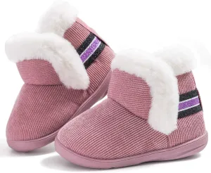 Baby Boy Girl Winter Snow Boots,Cotton Anti-Skid Sole Warm Infant Toddler Prewalker Booties Crib Shoes for Girls Boys