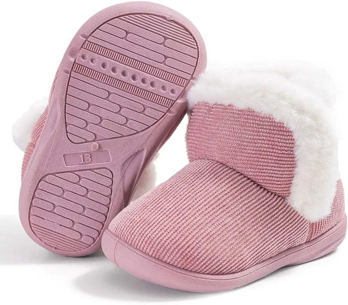 Baby Boy Girl Winter Snow Boots,Cotton Anti-Skid Sole Warm Infant Toddler Prewalker Booties Crib Shoes for Girls Boys