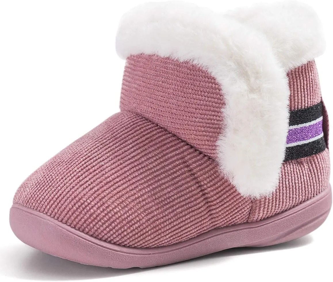 Baby Boy Girl Winter Snow Boots,Cotton Anti-Skid Sole Warm Infant Toddler Prewalker Booties Crib Shoes for Girls Boys