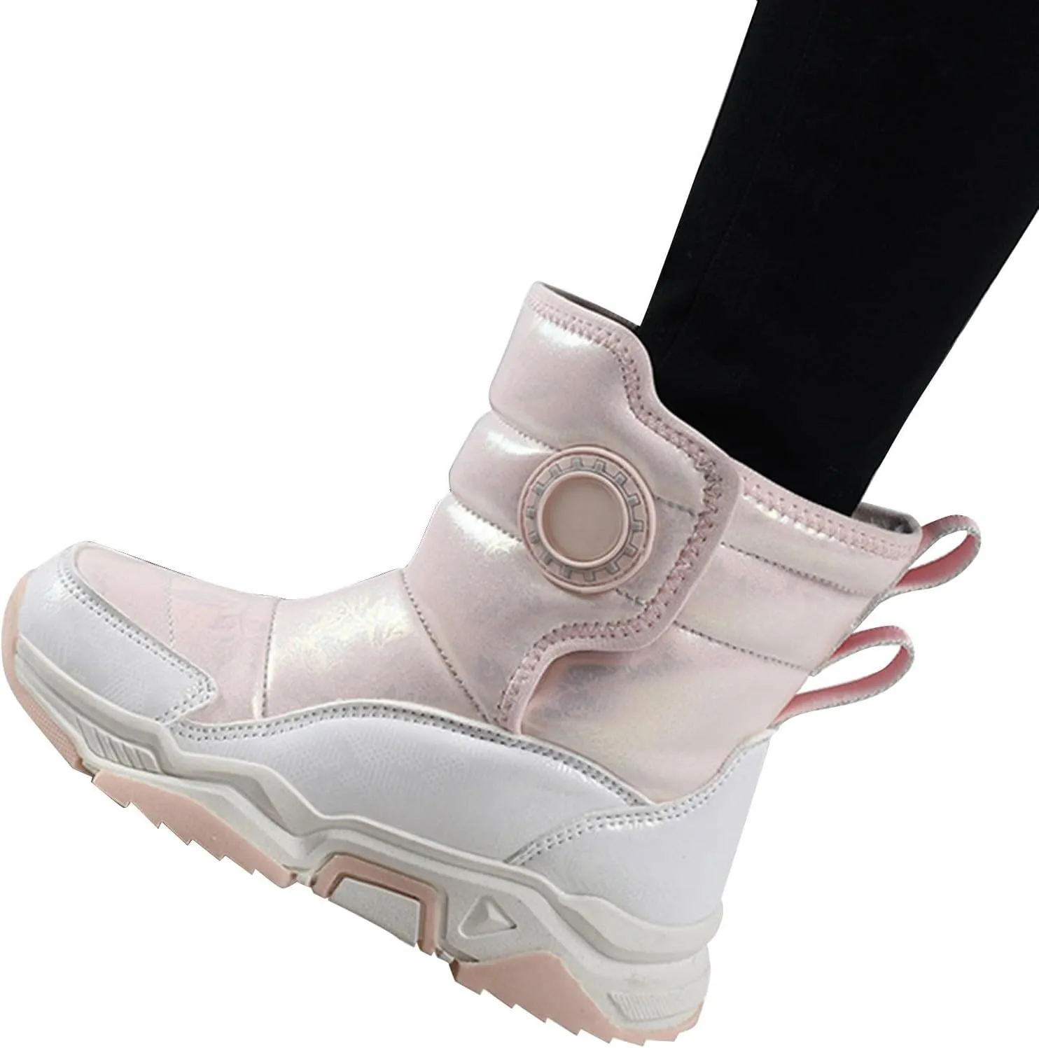 Baby Boys Girls Snow Booties Winter Thick 𝐖aterproof Shoes Kids Outdoor Warm Ski Comfy Boots Fashion Non Slip Chunky