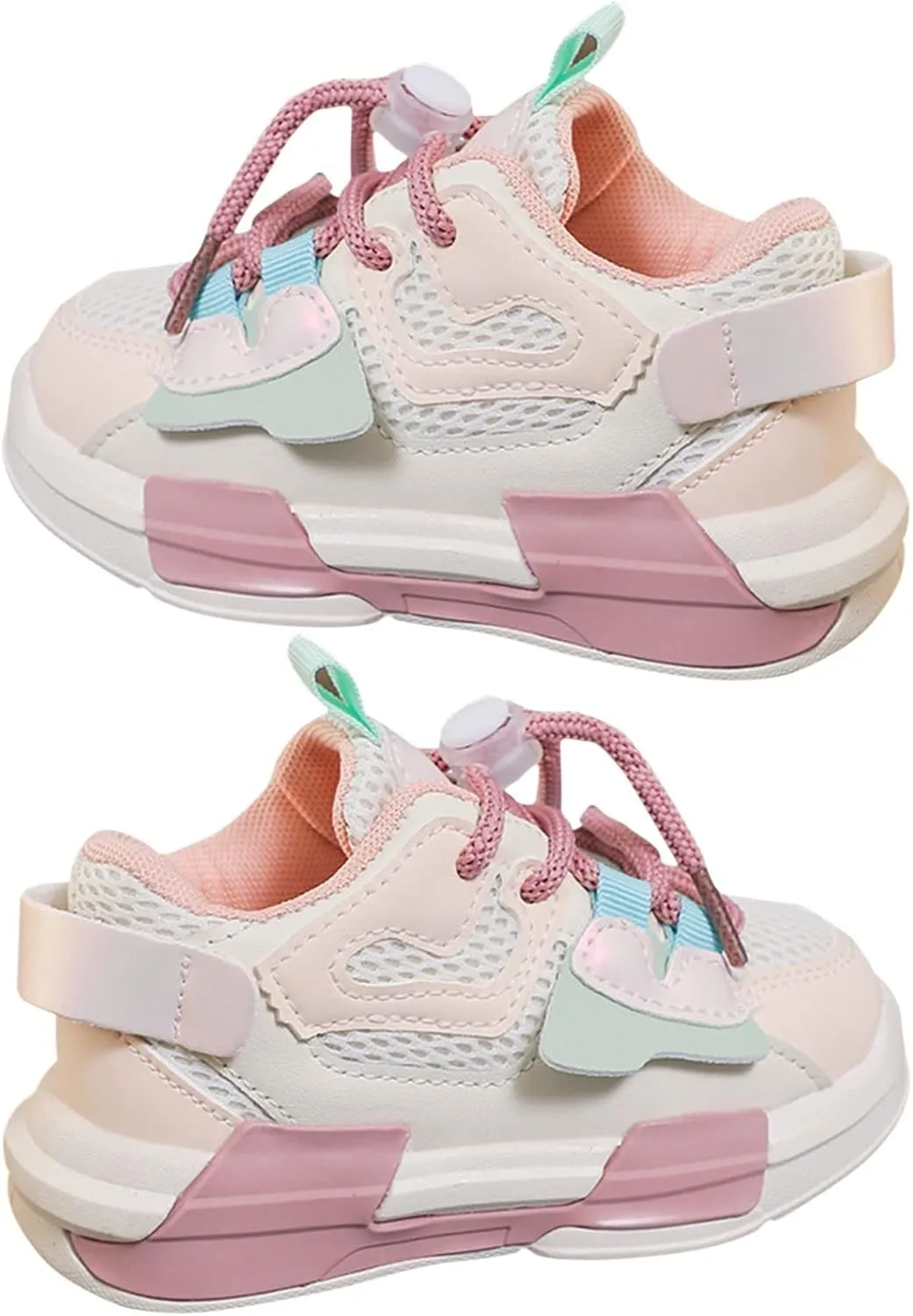 Baby Infant Lace Sneakers Mesh Breathable Padded Sole Non Slip Sport Shoes Toddler Newborn First Walking Casual Shoes
