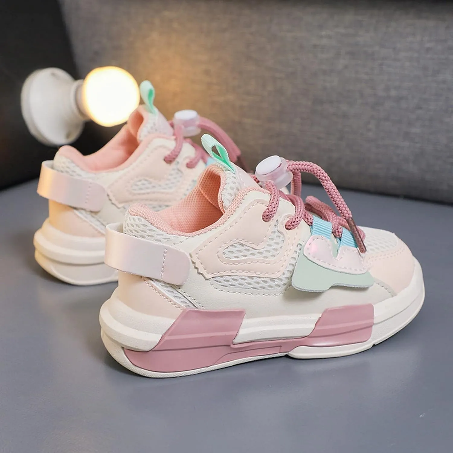 Baby Infant Lace Sneakers Mesh Breathable Padded Sole Non Slip Sport Shoes Toddler Newborn First Walking Casual Shoes