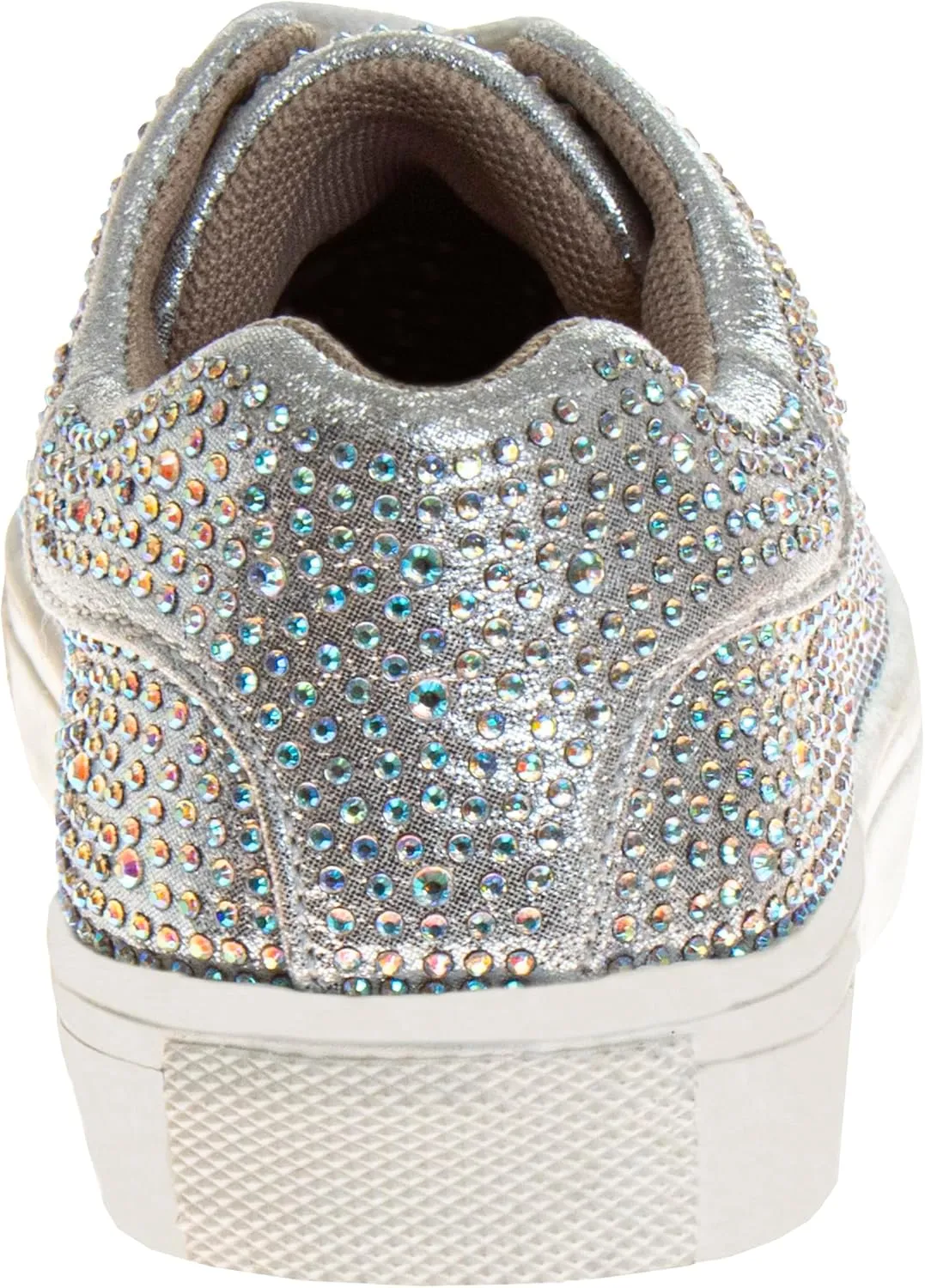 Badgley Mischka Low Top Girl Shoes - Kids Casual Light Sparkly Girls Fashion Sneakers Size Little Kids - Big Kids