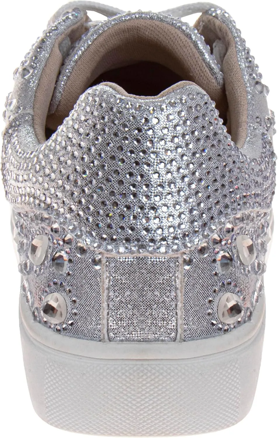 Badgley Mischka Low Top Girl Shoes - Kids Casual Light Sparkly Girls Fashion Sneakers Size Little Kids - Big Kids