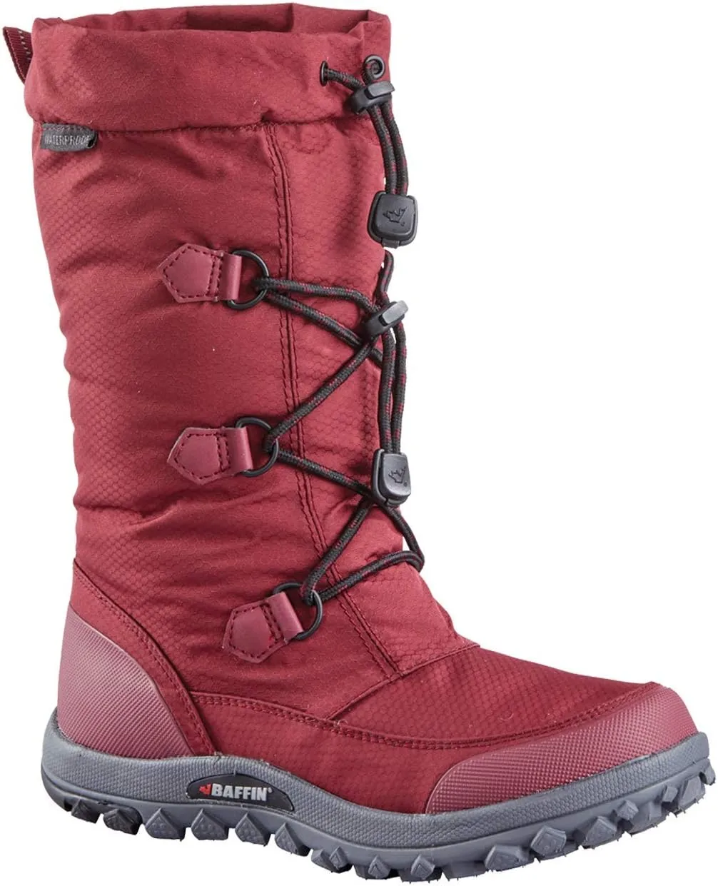 Baffin Light Women's Boots, Calf Height, Available in Black, Red, for Snow-covered Frozen terrains, Lightweight & Vegan