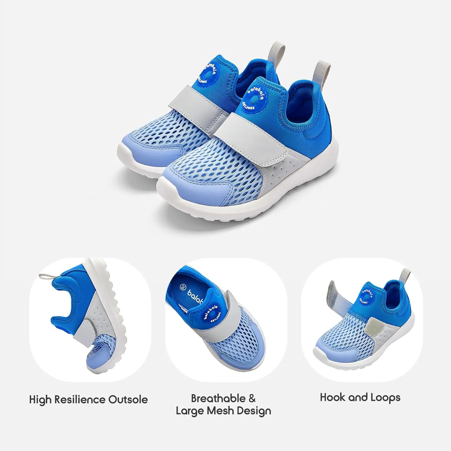 Balabala Kids Boys Girls Sneakers Running Tennis Shoes Lightweight Breathable Athletic Sports