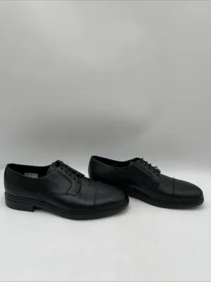 Bally NEDDY Black Leather 5-Eye Lace Up Cap Toe Oxfords Men’s Size 10.5D - Very Good