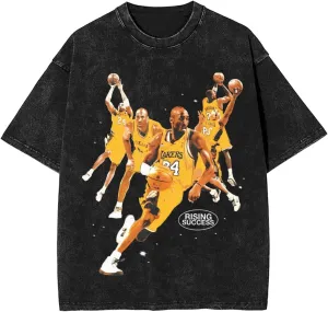 Basketball Fans Adult T-Shirt Retro Graphic Short-Sleeve Cotton Shirt Oversized