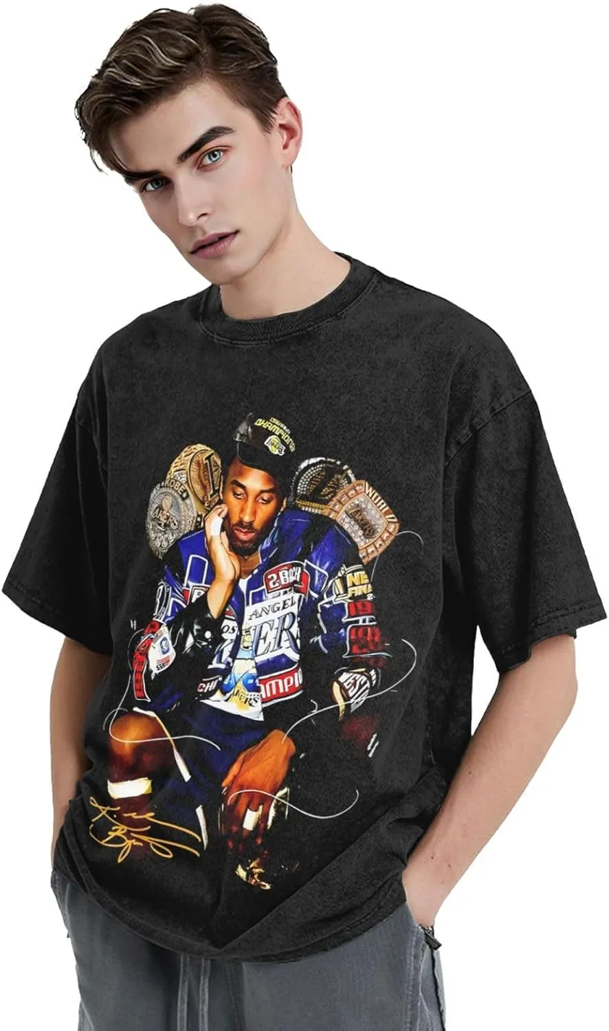 Basketball Fans Unisex T-Shirt Fashion Short-Sleeve Stretch-Cotton Shirt Oversized