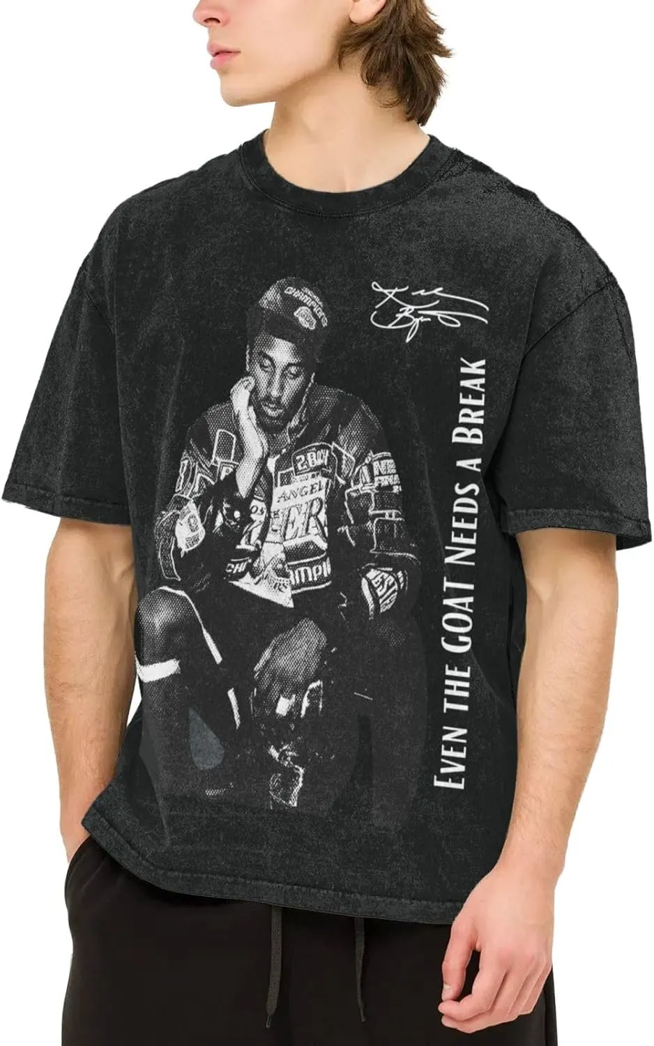 Basketball Fans Unisex T-Shirt Retro Graphic Short-Sleeve Stretch-Cotton Shirts Oversized