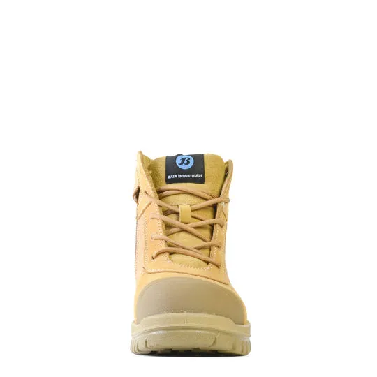 BATA ZIPPY SAFETY TOE BOOT - WHEAT - 804-88841