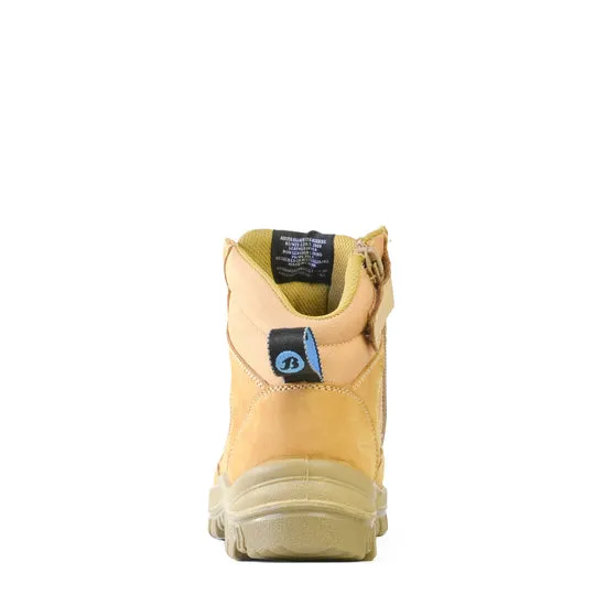BATA ZIPPY SAFETY TOE BOOT - WHEAT - 804-88841