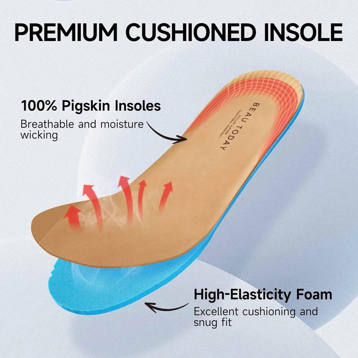 BEAU TODAY Chunky Loafers for Women, Women’s Leather Platform Loafers, Lug Sole Tassel Slip On Loafers Shoes Brogues Wingtip Casual Business Shoes Comfortable Dressy