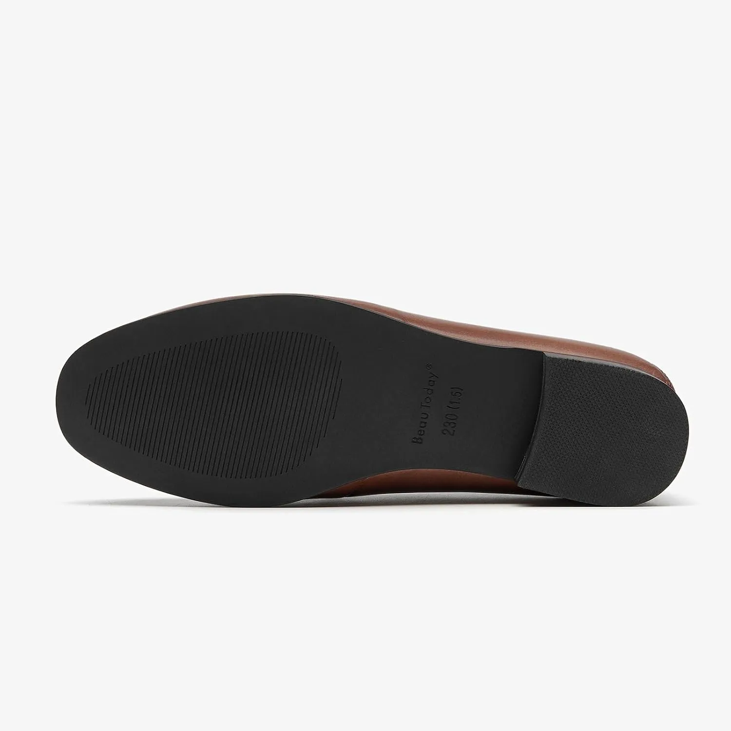 BEAU TODAY Loafers for Women Flats Shoes, Women’s Leather Penny Loafers, Comfortable Slip-on Business Casual Loafers Pointed Toe Non-Slip Office Work Trendy Ladies Flat Dress Shoes