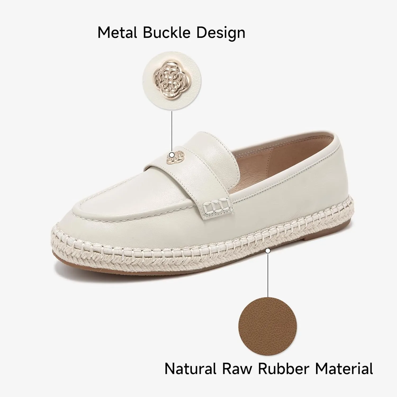 BEAU TODAY Women's Black Solid Casual Loafers, Breathable Lightweight Penny Loafers for Women, Slip-On Leather Loafers, Walking Flats