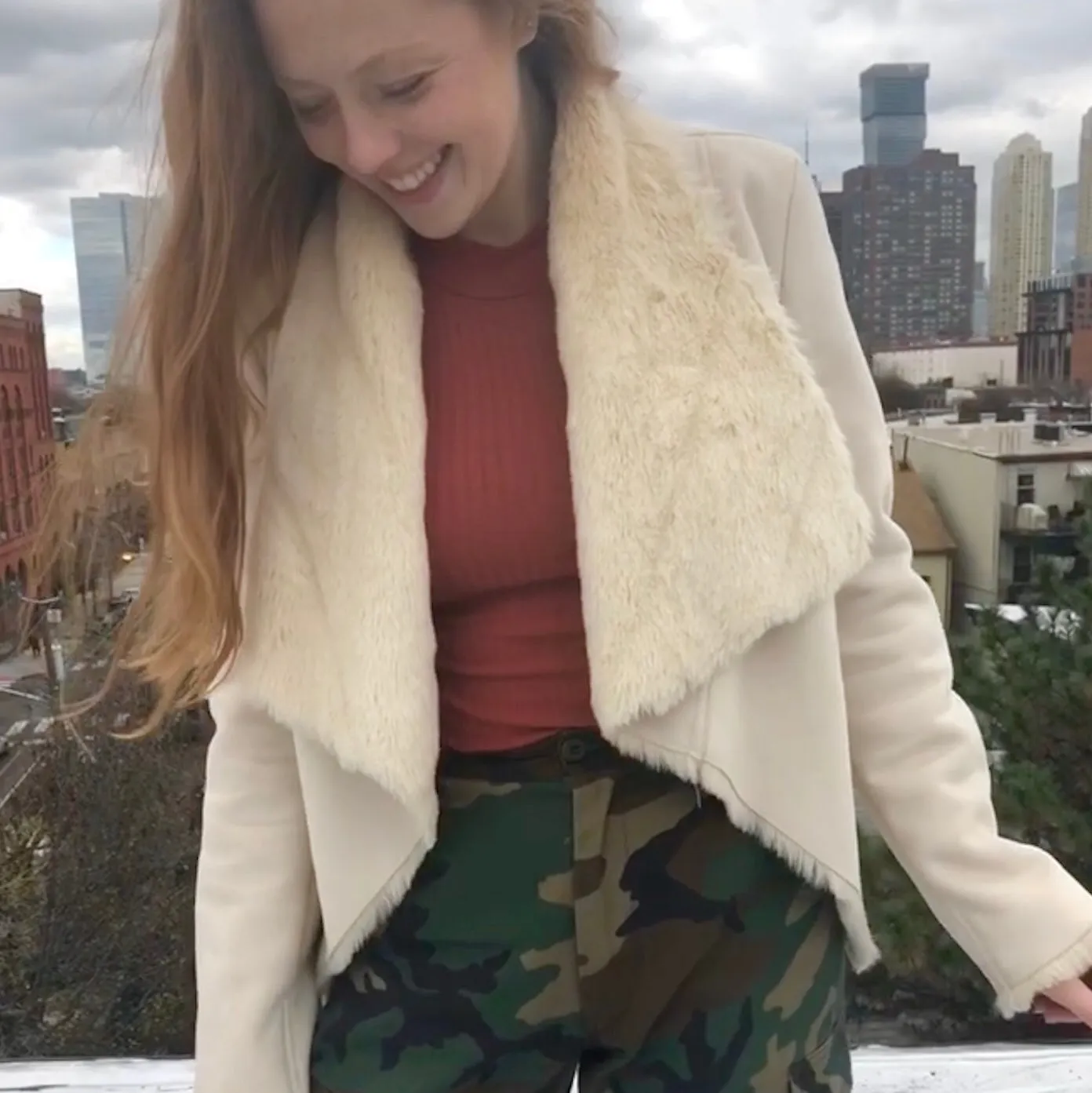 BEBE Open Front Faux Jacket