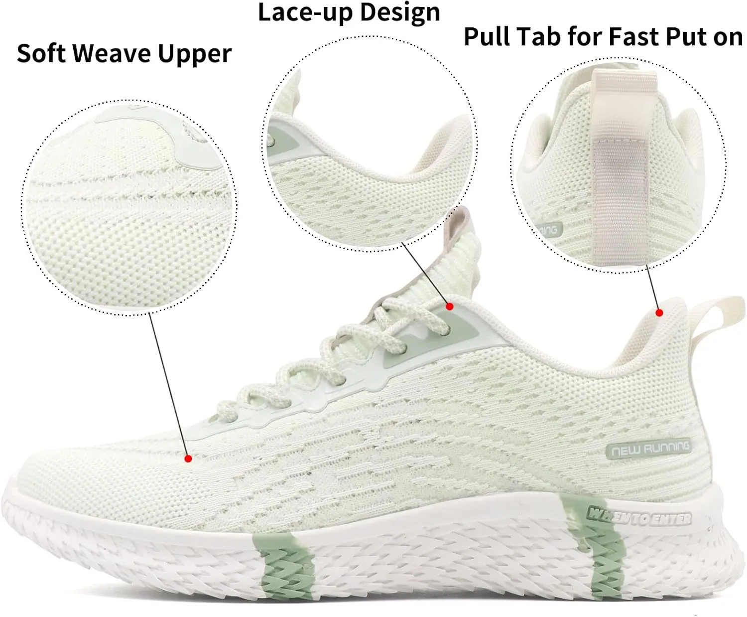 Beita Womens Running Shoes Non Slip Walking Sneakers Breathable Sports Shoes for Gym Travel Work