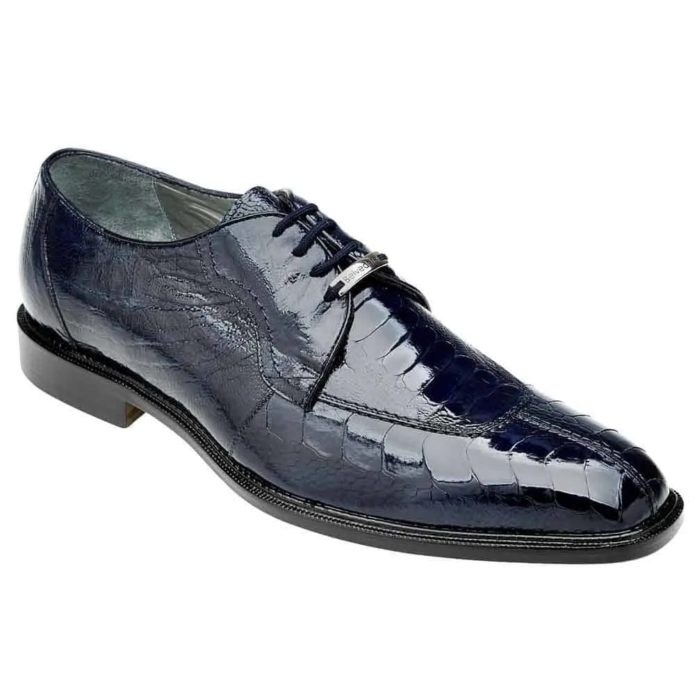 Belvedere Siena Men's Oxfords Navy Genuine Ostrich Shoe