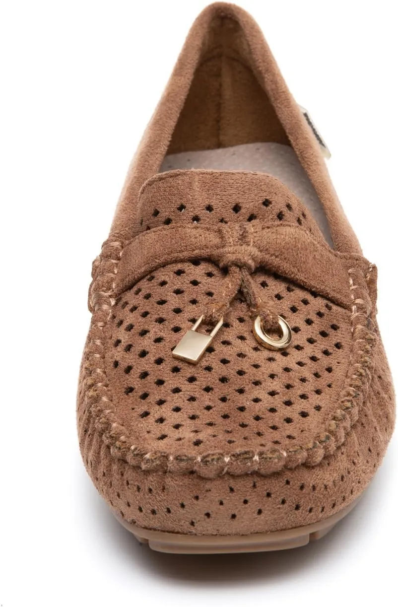 Bernal Loafers for Women with Buckle Comfortable Lightweight Penny Loafers Business Casual Loafers Slip On Flat Work Shoes Non Slip Walking Shoes