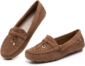 Bernal Loafers for Women with Buckle Comfortable Lightweight Penny Loafers Business Casual Loafers Slip On Flat Work Shoes Non Slip Walking Shoes