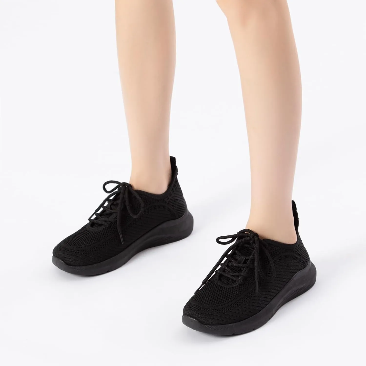 Bernal Sneakers for Women Casual Mesh Breathable Lace Up Walking Shoes Lightweight Non Slip Tennis Gym Workout Shopping Shoes