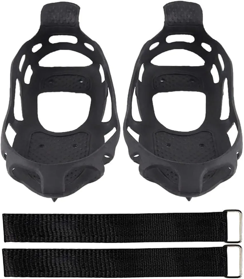 BESPORTBLE 1set Portable Ice Cleats for Boots Spikes Non-slip Crampons for Climbing Hiking and Winter Activities Durable and Lightweight