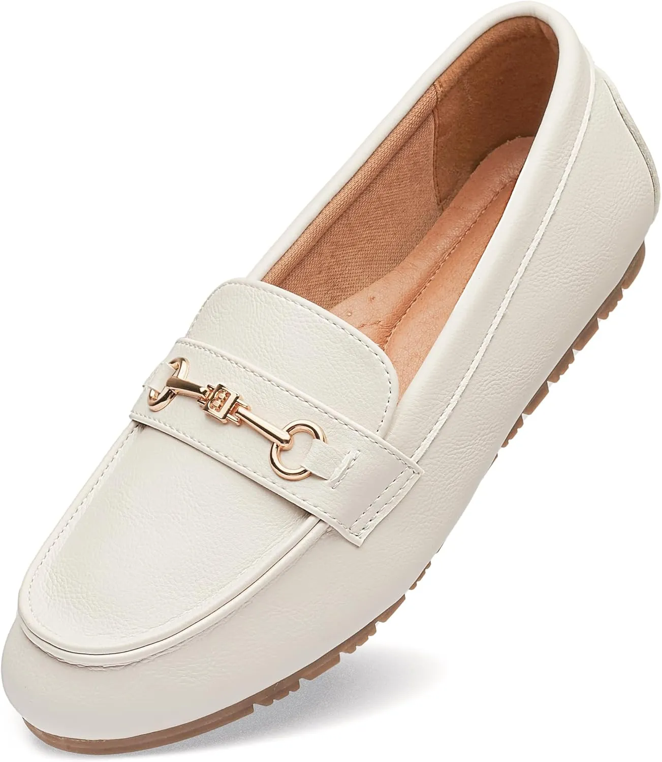 BGSTGUDS Women's Wide Loafers Shoes Cute Dressy Shoes Ladies Comfort Slip Ons Work Shoes