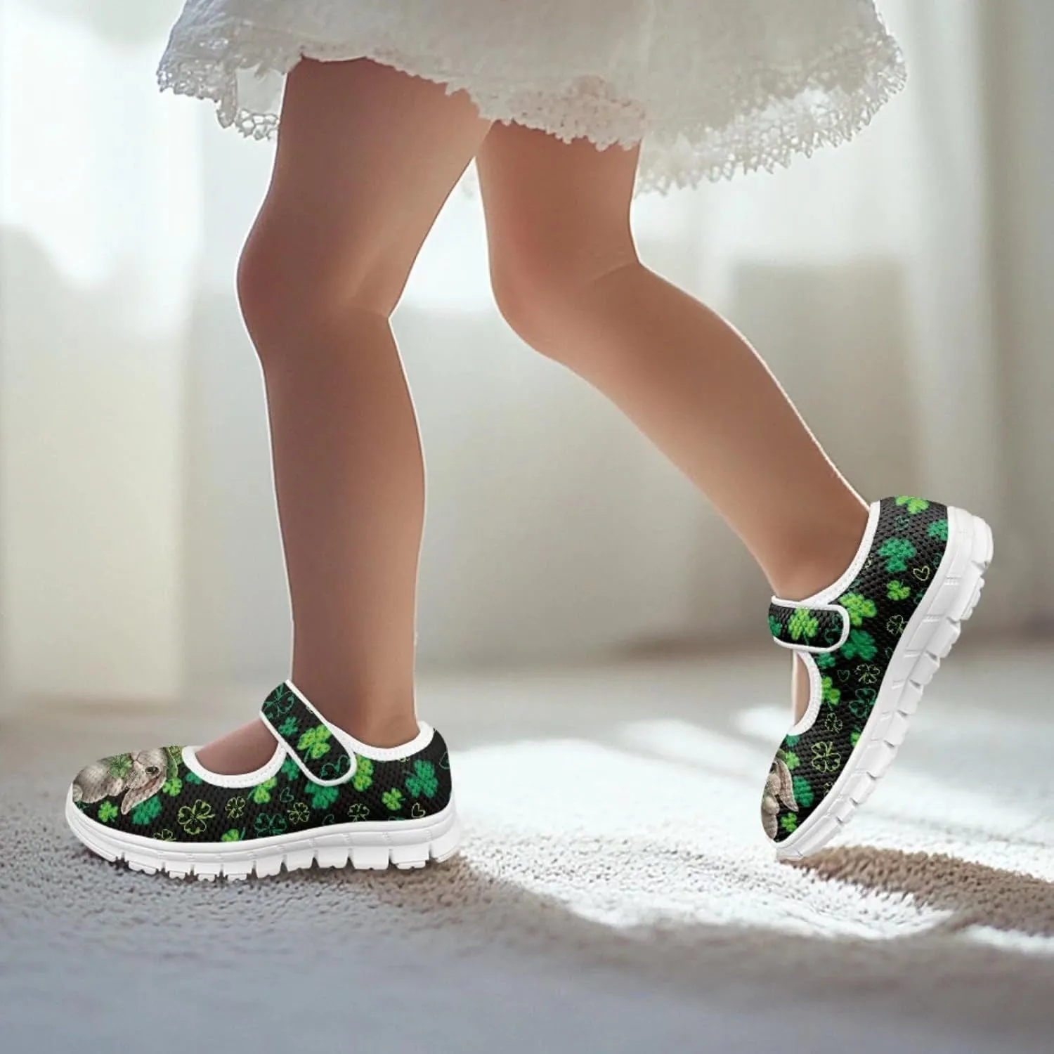 BIGCARJOB Mary Janes Shoes for Toddle Girls Running Shoes Cute Ballet Dress Shoes Kids Flats Walking Shoes