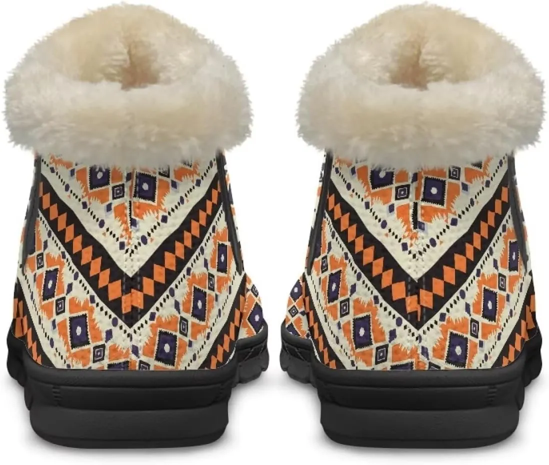 Binienty Women Men Ankle Boots Comfort Slip On Winter Warm Non Skid Plush Snow Boots