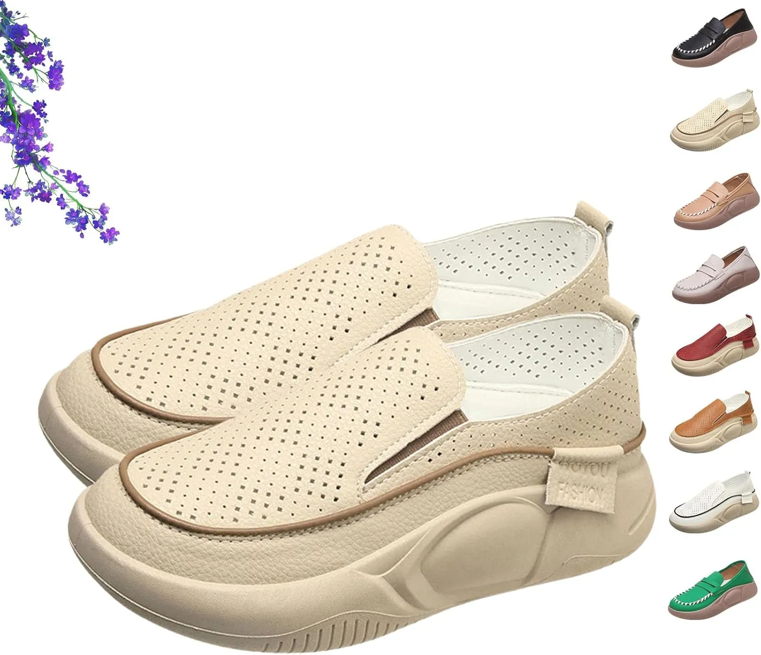 Biscalo Loafers for Women, Soft Soled Leather Corrective Loafers for Women, Comfortable Casual Walking Shoes